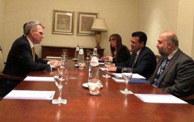Τζέφρι Πάιατ στην συνάντηση με Ζάεφ: Η Ελλάδα σημαντική για την ασφάλεια και την άμυνα της Βόρειας Μακεδονίας
